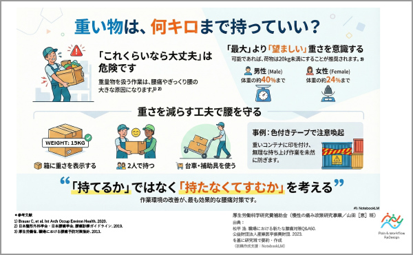 P8 重い物は、何キロまで持っていい？