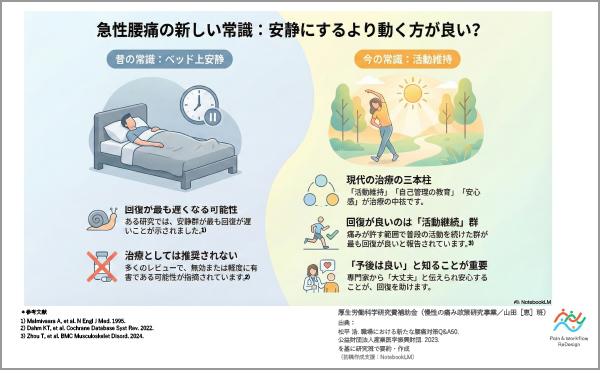 P11 急性腰痛の新しい常識 ― 安静より「動く」ほうが良い？